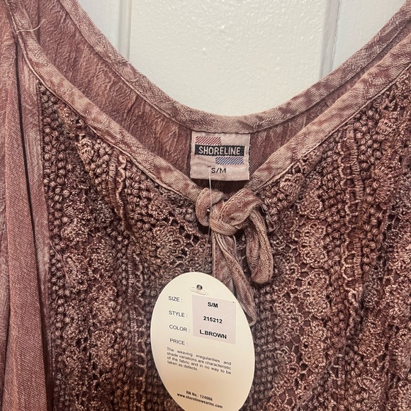 Shoreline Lace Crochet Tie-Front Maxi Dress - NWT - Picture 3 of 3